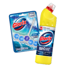 Alle Glorix toiletblokken of bleek